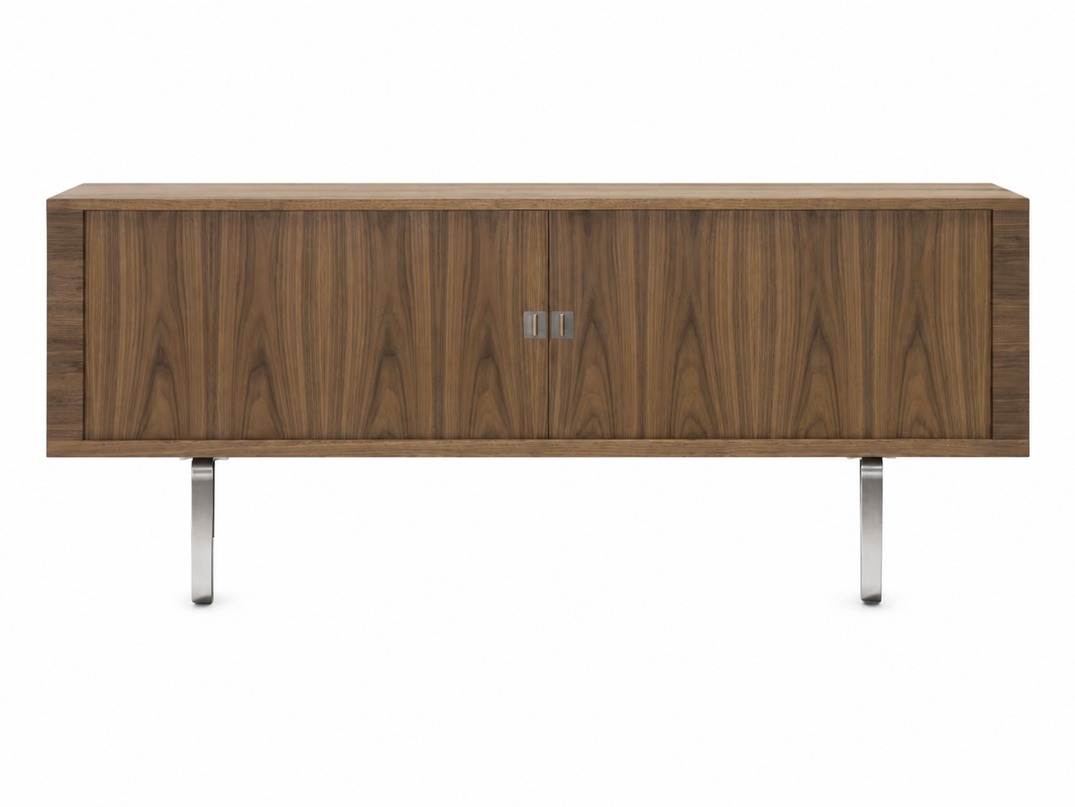 CH825 Credenza Skænk af Hans J. Wegner - Valnød / Olie / Rustfrit stål - Jacobsen Plus