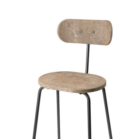 Earth barstol med ryglæn, coffee waste light fra Mater - H 74 cm - Jacobsen Plus