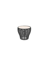 Basket Sofabord fra Cane-line - Lille - H45 x Ø50 cm / Graphite-Travertine look - Jacobsen Plus