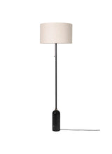 Gravity Gulvlampe, canvas skærm fra GUBI - Sort marmor - Jacobsen Plus