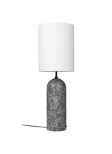 Gravity High XL Gulvlampe, hvid skærm fra GUBI - Grå marmor - Jacobsen Plus