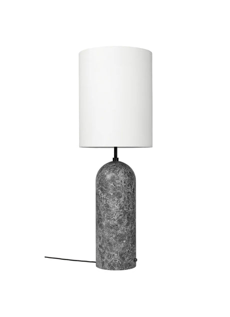 Gravity High XL Gulvlampe, hvid skærm fra GUBI - Grå marmor - Jacobsen Plus