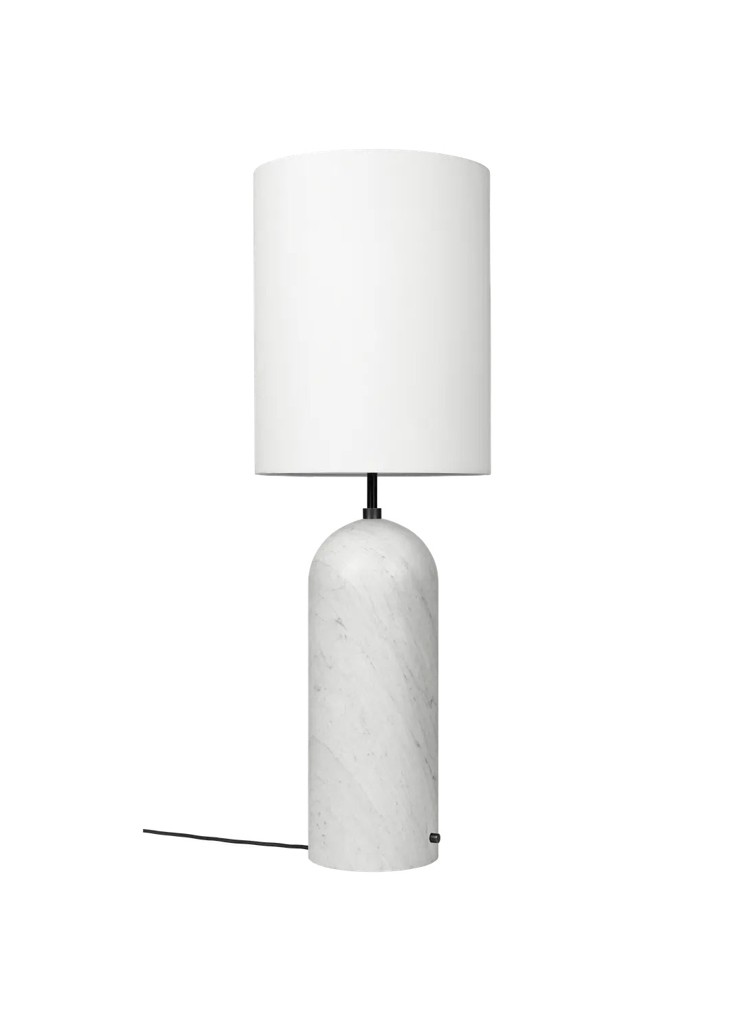 Gravity High XL Gulvlampe, hvid skærm fra GUBI - Hvid marmor - Jacobsen Plus
