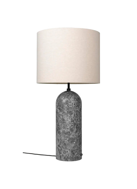 Gravity Low XL Gulvlampe, canvas skærm fra GUBI - Grå marmor - Jacobsen Plus