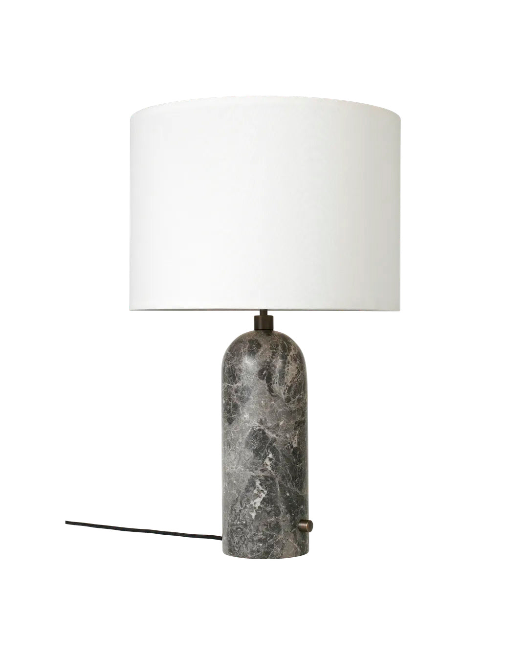 Gravity Large Bordlampe, hvid skærm fra GUBI - Grå marmor - Jacobsen Plus