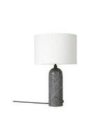 Gravity Small Bordlampe, hvid skærm fra GUBI - Grå marmor - Jacobsen Plus