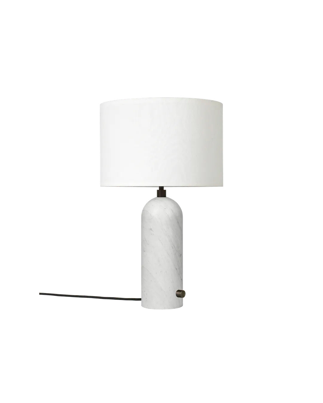 Gravity Small Bordlampe, hvid skærm fra GUBI - Hvid marmor - Jacobsen Plus