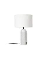 Gravity Small Bordlampe, hvid skærm fra GUBI - Hvid marmor - Jacobsen Plus