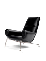 Queen Lænestol af Hans J. Wegner - Primo 88 Sort læder - Jacobsen Plus