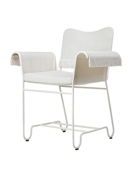Tropique Outdoor Spisestol m/frynser fra GUBI - Leslie Limonta 06 / Hvid - Jacobsen Plus