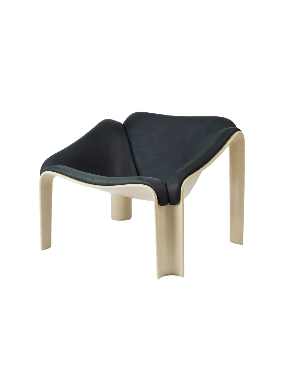 F300 Lounge Chair fra Gubi - Pastel Green - Dunes Sørensen Leather 21003 Black - Jacobsen Plus