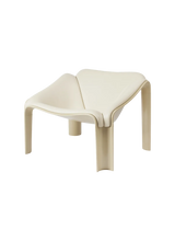 F300 Lounge Chair fra Gubi - Pastel Green - Smooth Leather Cream - Jacobsen Plus