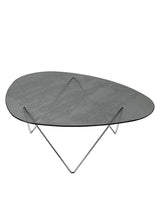 Pedrera Coffee Table, Smoke Structured Glass fra GUBI - Chrome - Jacobsen Plus