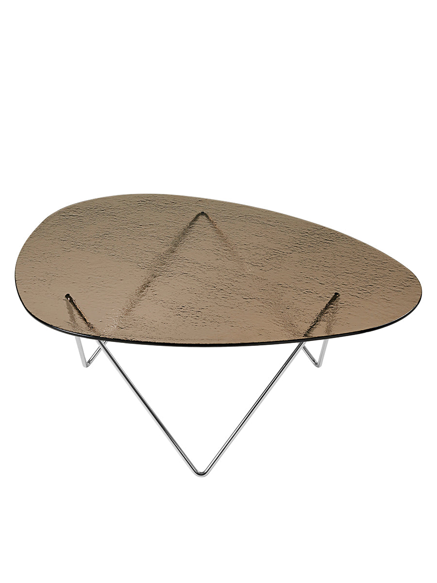 Pedrera Coffee Table, Bronze Structured Glass fra GUBI - Chrome - Jacobsen Plus