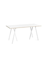 Loop Stand Table fra Hay - Hvid laminat / Pulverlakeret stål - hvid / L:160 x D:77,5 x H:74cm - Jacobsen Plus