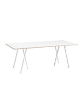 Loop Stand Table fra Hay - Hvid laminat / Pulverlakeret stål - hvid / L:200 x D:92,5 x H:74cm - Jacobsen Plus