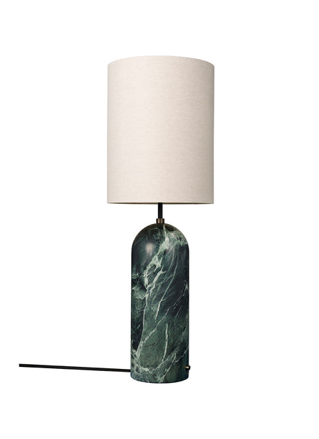 Gravity High XL Gulvlampe, canvas skærm fra GUBI - Sort marmor - Jacobsen Plus