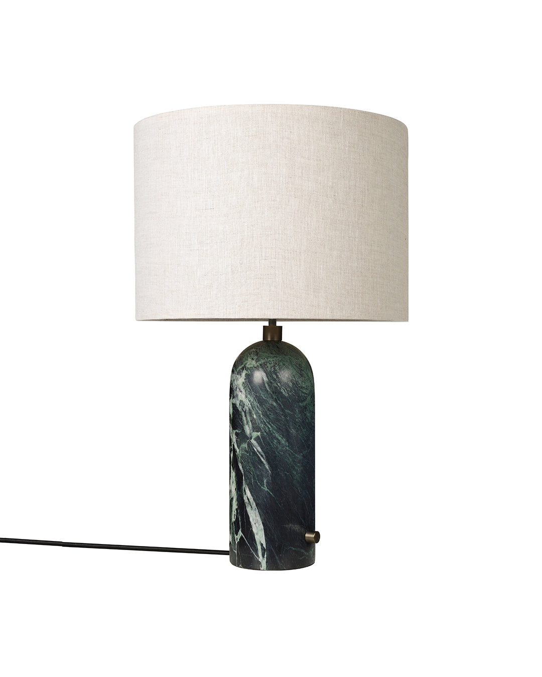 Gravity Large Bordlampe, canvas skærm fra GUBI - Emerald marmor - Jacobsen Plus