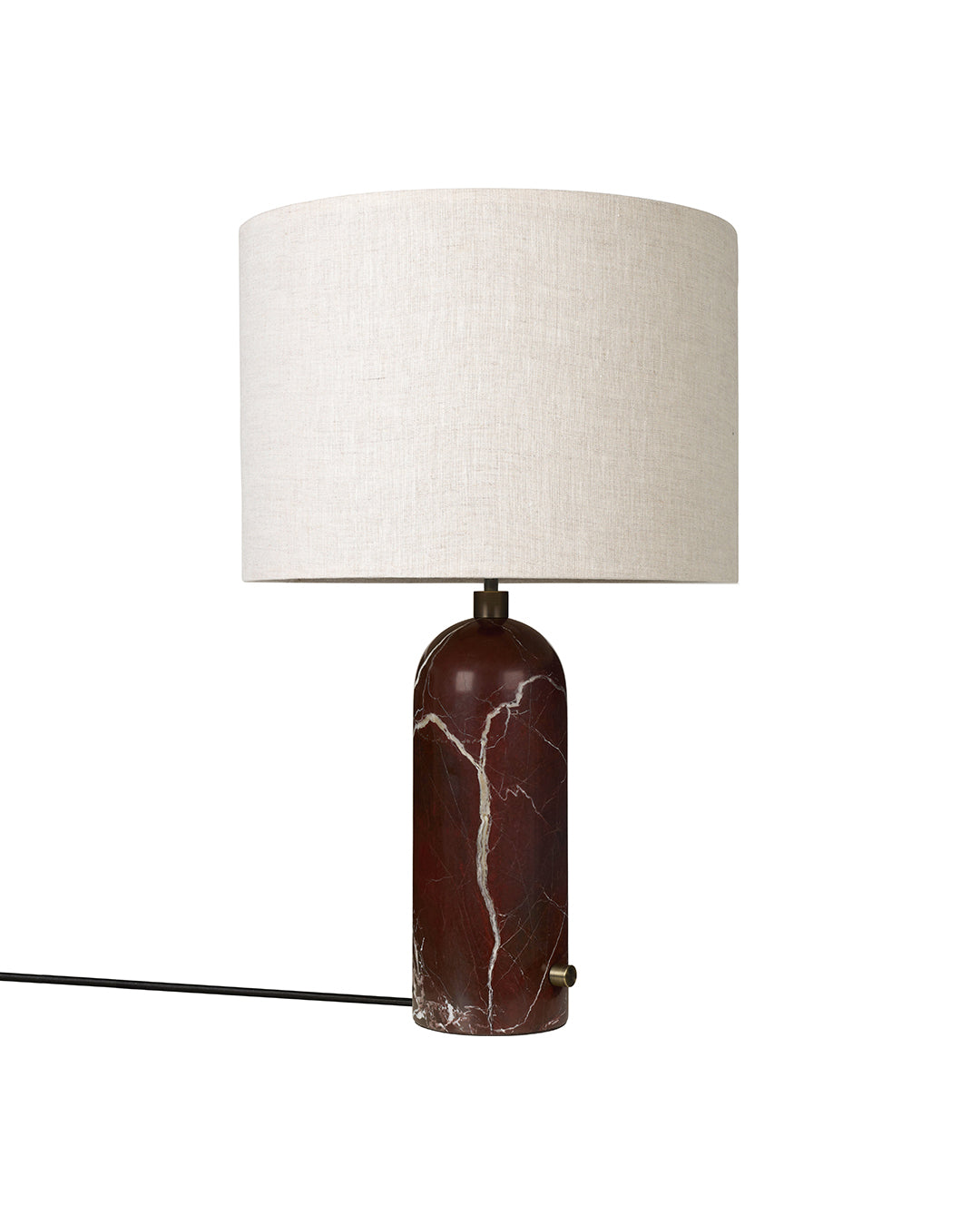 Gravity Large Bordlampe, canvas skærm fra GUBI - Maroon marmor - Jacobsen Plus