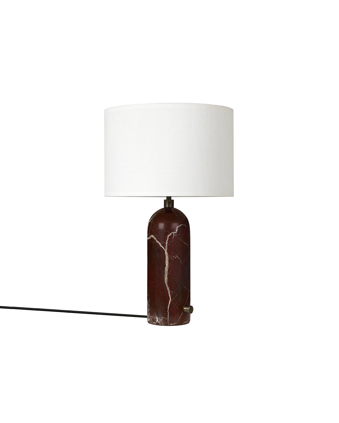 Gravity Small Bordlampe, hvid skærm fra GUBI - Maroon marmor - Jacobsen Plus