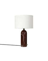 Gravity Small Bordlampe, hvid skærm fra GUBI - Maroon marmor - Jacobsen Plus