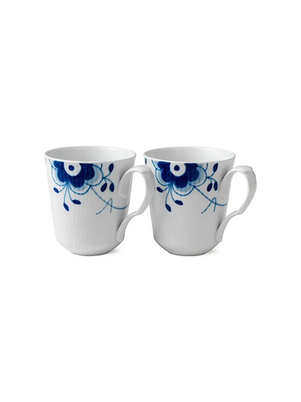 Royal Copenhagen Blå Mega Riflet, 2-pak krus 37 cl - 1 - Jacobsen Plus