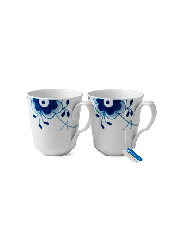 Royal Copenhagen Blå Mega Riflet, 2-pak krus 37 cl - 3 - Jacobsen Plus