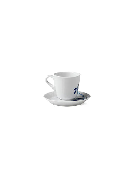 Royal Copenhagen Blå Mega Riflet, Espressokop med underkop 9 cl - 2 - Jacobsen Plus