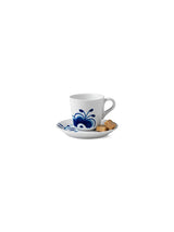 Royal Copenhagen Blå Mega Riflet, Espressokop med underkop 9 cl - 3 - Jacobsen Plus