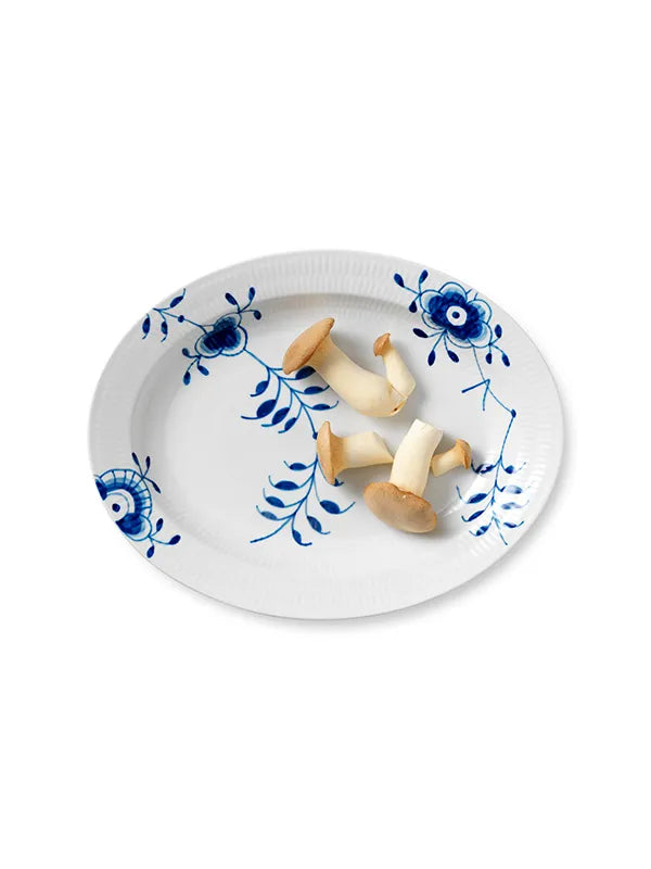 Royal Copenhagen Blå Mega Riflet, fad 36,5