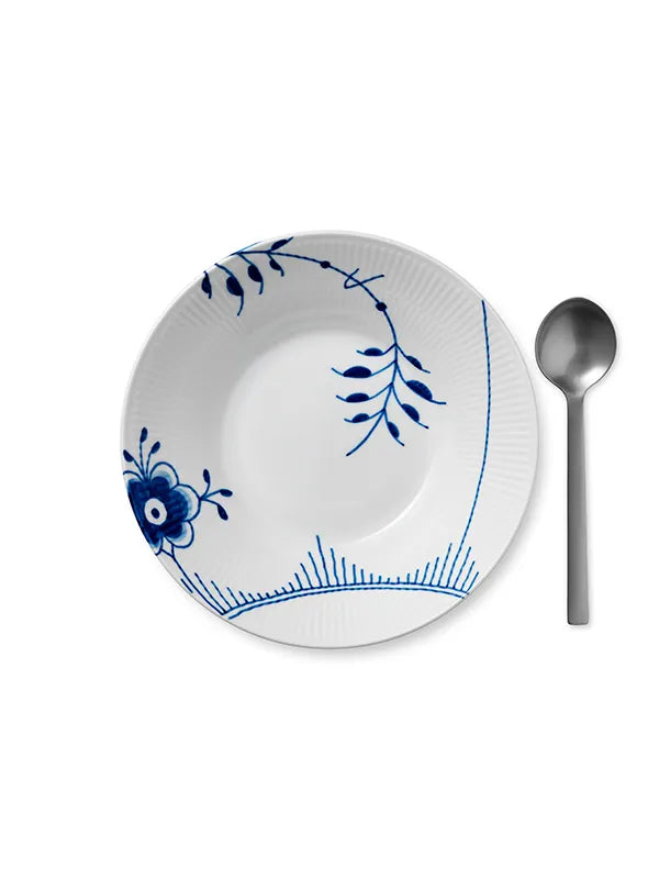 Royal Copenhagen Blå Mega Riflet, dyb tallerken 24 cm - 3 - Jacobsen Plus