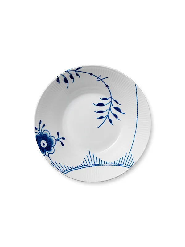 Royal Copenhagen Blå Mega Riflet, dyb tallerken 24 cm - 1 - Jacobsen Plus