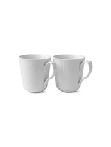 Royal Copenhagen Hvid Riflet, 2-pak krus 37 cl - 1 - Jacobsen Plus