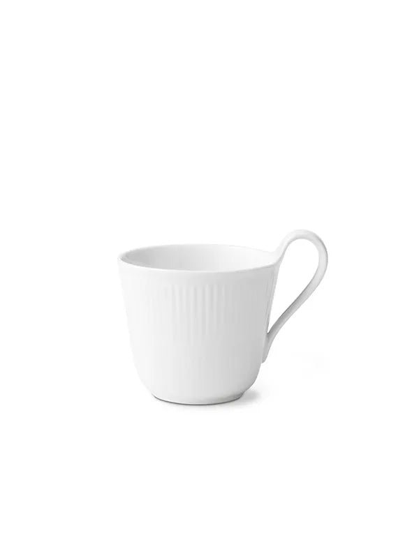 Royal Copenhagen Hvid Riflet, højhankskop 33 cl - 1 - Jacobsen Plus