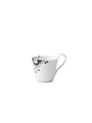 Royal Copenhagen Sort Mega Riflet, højhankskop 33 cl