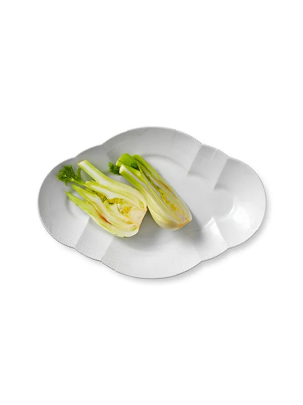 Royal Copenhagen Hvid Elements, fad 38,5 cm - 2 - Jacobsen Plus