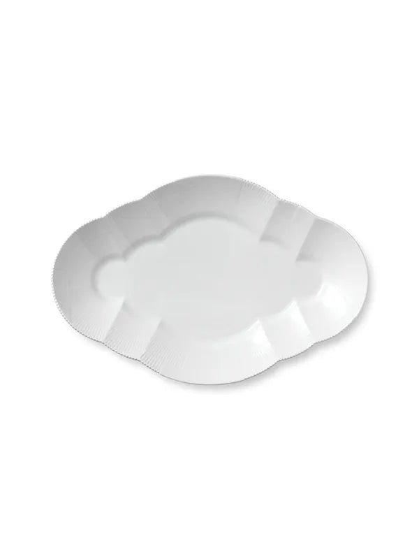 Royal Copenhagen Hvid Elements, fad 38,5 cm - 1 - Jacobsen Plus