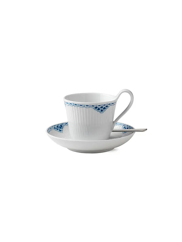 Royal Copenhagen Prinsesse, højhankskop med underkop 25 cl - 3 - Jacobsen Plus