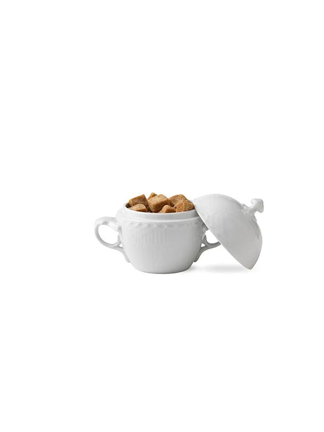 Royal Copenhagen Hvid Halvblonde, sukkerskål med låg 20 cl - 2 - Jacobsen Plus