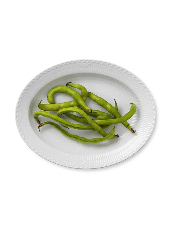 Royal Copenhagen Hvid Halvblonde, fad 36,5 cm