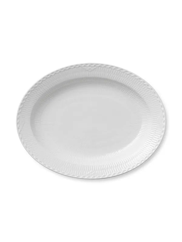 Royal Copenhagen Hvid Halvblonde, fad 36,5 cm