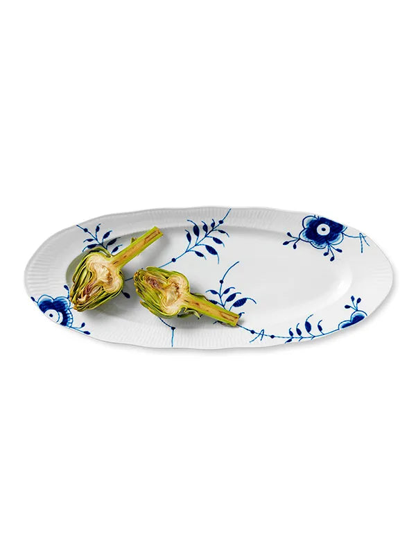 Royal Copenhagen Blå Mega Riflet, fad 60 cm - 1 - Jacobsen Plus