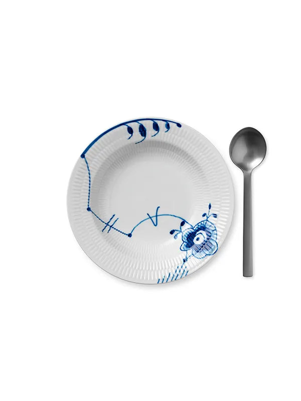 Royal Copenhagen Blå Mega Riflet, dyb tallerken 21 cm