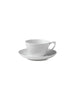 Royal Copenhagen Hvid Riflet, kop med underkop 28 cl