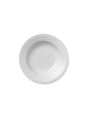 Royal Copenhagen Hvid Riflet, dyb tallerken 21 cm