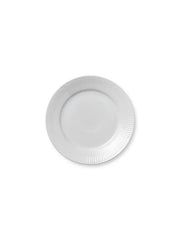 Royal Copenhagen Hvid Riflet, tallerken 19 cm