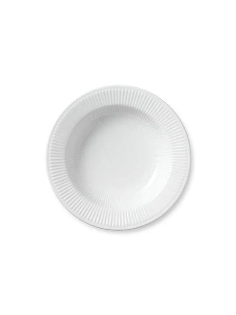 Royal Copenhagen Hvid Riflet, pastatallerken 30 cm - 1 - Jacobsen Plus