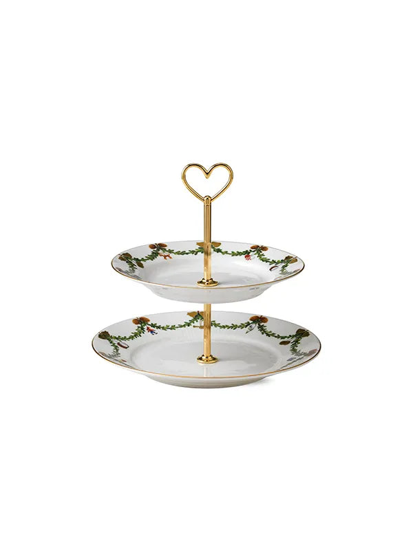 Royal Copenhagen Stjerne Riflet Jul, étagère 23 cm