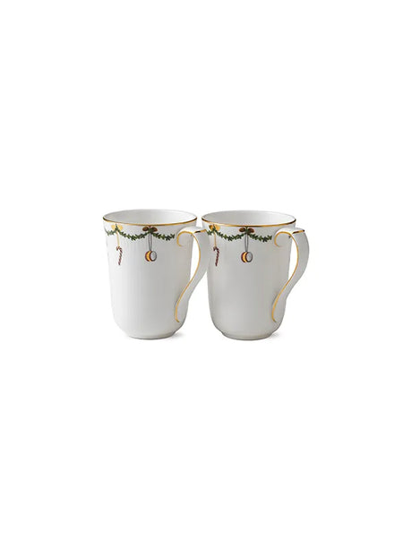 Royal Copenhagen Stjerne Riflet Jul, 2-pak krus 33 cl - 2 - Jacobsen Plus