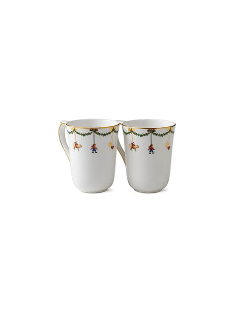 Royal Copenhagen Stjerne Riflet Jul, 2-pak krus 33 cl - 1 - Jacobsen Plus